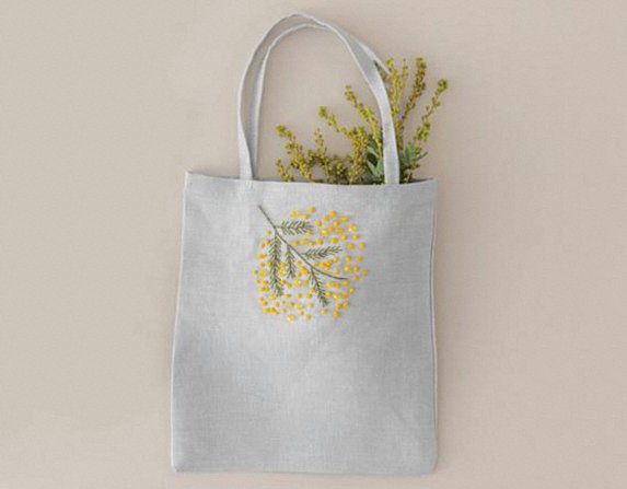 3月8日はミモザの日「ミモザのミニバッグ」のつくり方。ビーズをちりばめた“大人かわいい”やさしい植物の刺しゅう／手芸作家・庄司裕子さん［実物大図案つき］